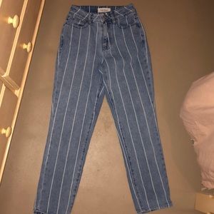 pacsun striped mom jeans
